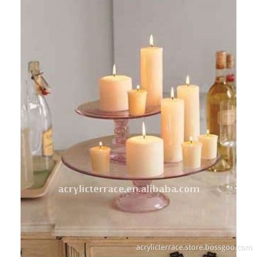 Acrylic Candle Plate Stand